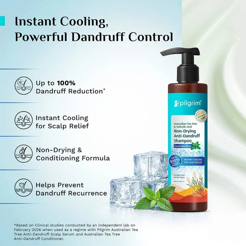 Australian Tea Tree Non-Drying Anti-Dandruff Shampoo Cool Menthol