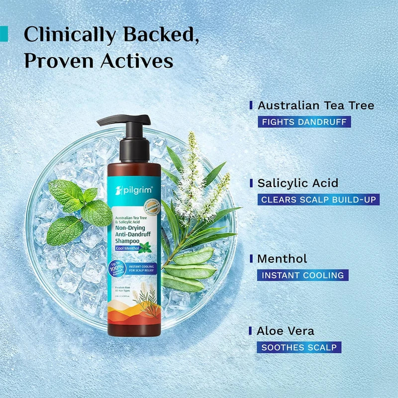 Australian Tea Tree Non-Drying Anti-Dandruff Shampoo Cool Menthol