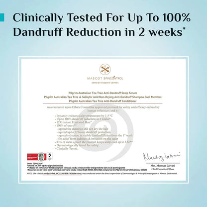Australian Tea Tree Non-Drying Anti-Dandruff Shampoo Cool Menthol